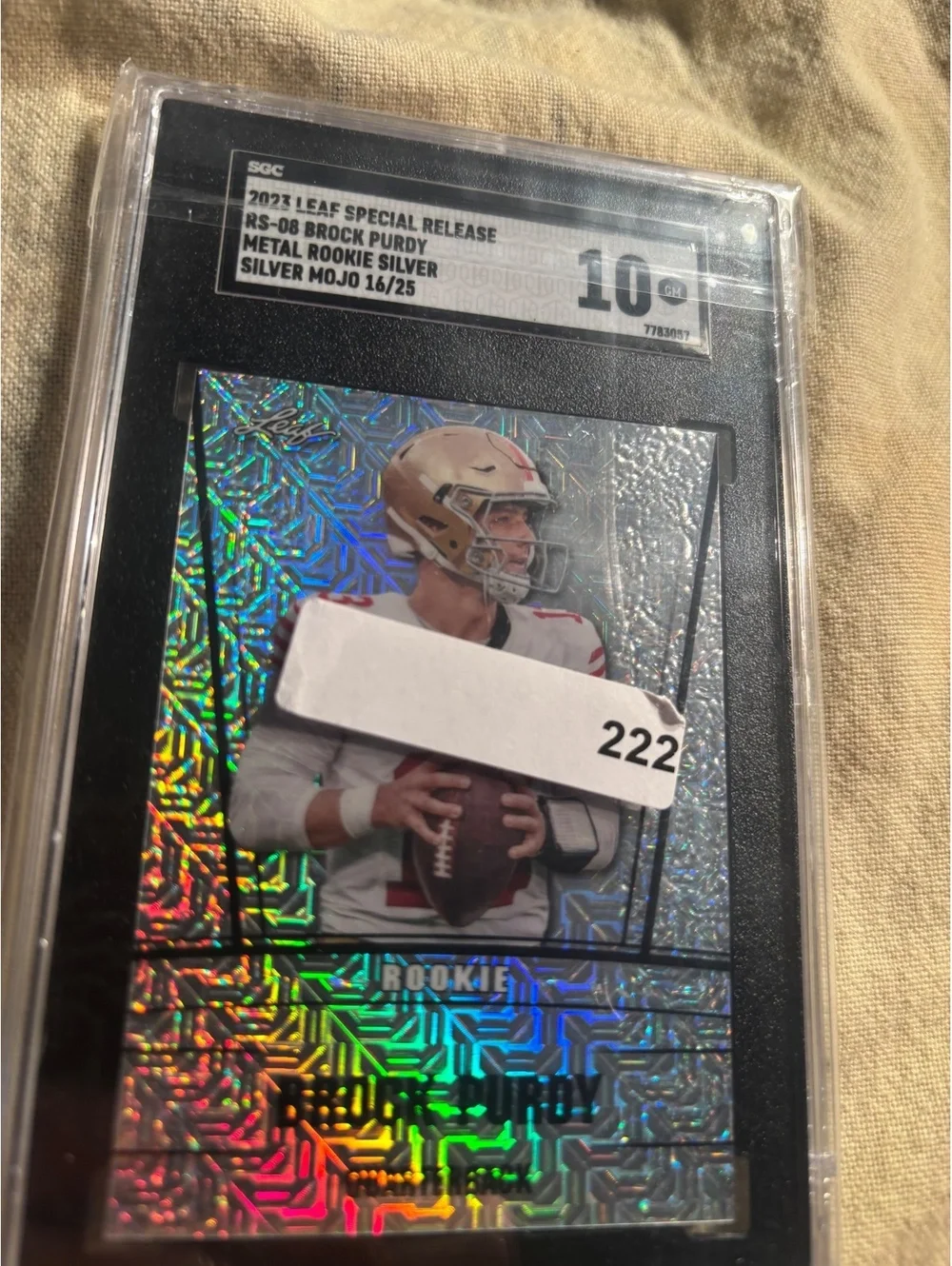 2023 Leaf Special Release RS-08 Brock Purdy Metal Rookie SIL